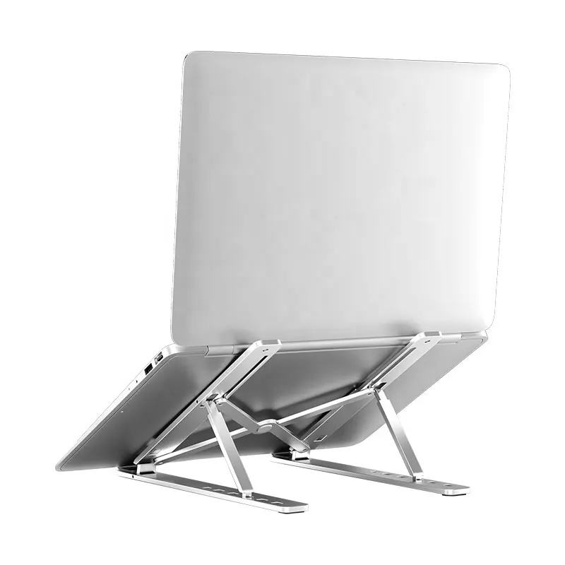 Premium Foldable Adjustable Aluminium Laptop & Tablet Stand with 360° Rotation | Ergonomic Metal Desk Stand | Compatible with 10"–15.6" Laptops