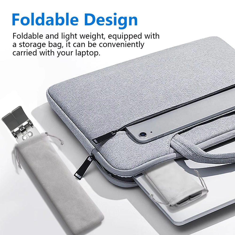 Premium Foldable Adjustable Aluminium Laptop & Tablet Stand with 360° Rotation | Ergonomic Metal Desk Stand | Compatible with 10"–15.6" Laptops